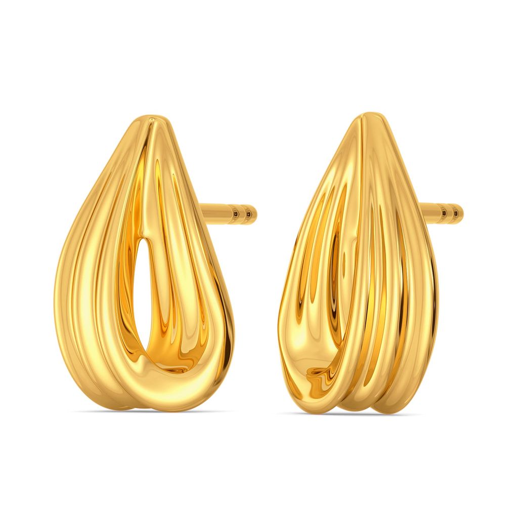 Dreamy Drapes Gold Earrings