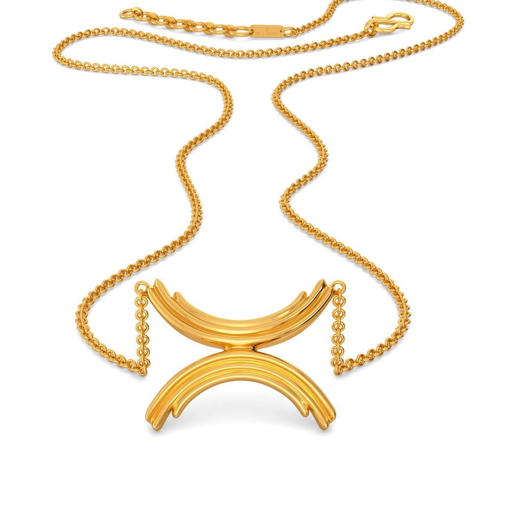 Feminine Folds Gold Necklaces