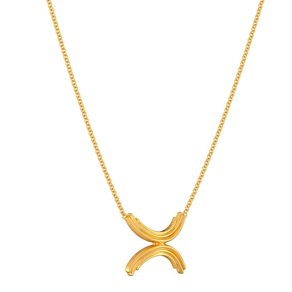 Feminine Folds Gold Necklaces