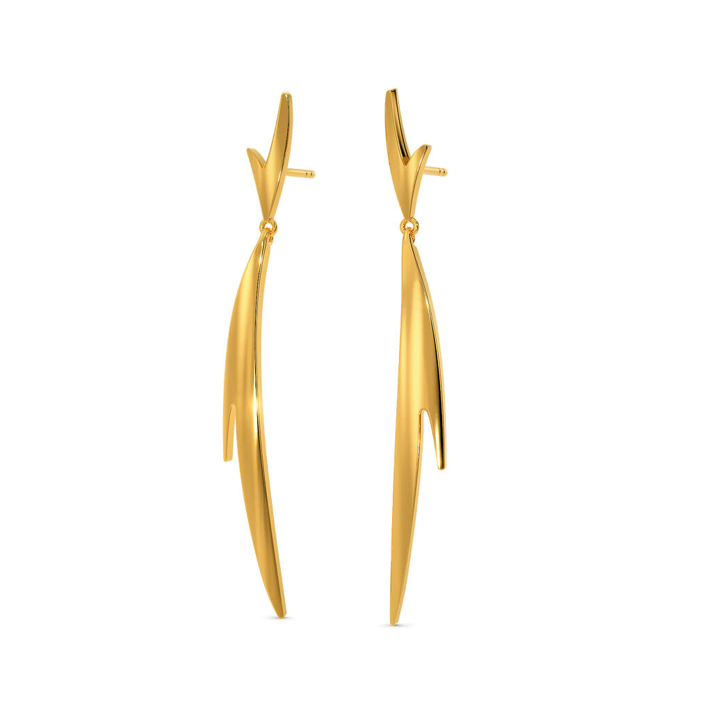 Wacky Grunge Gold Earrings
