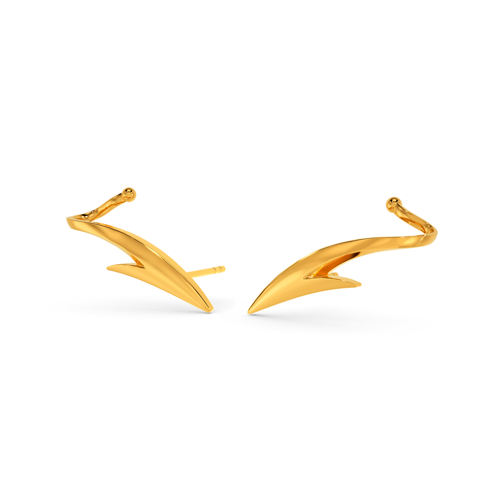 Wacky Grunge Gold Earrings