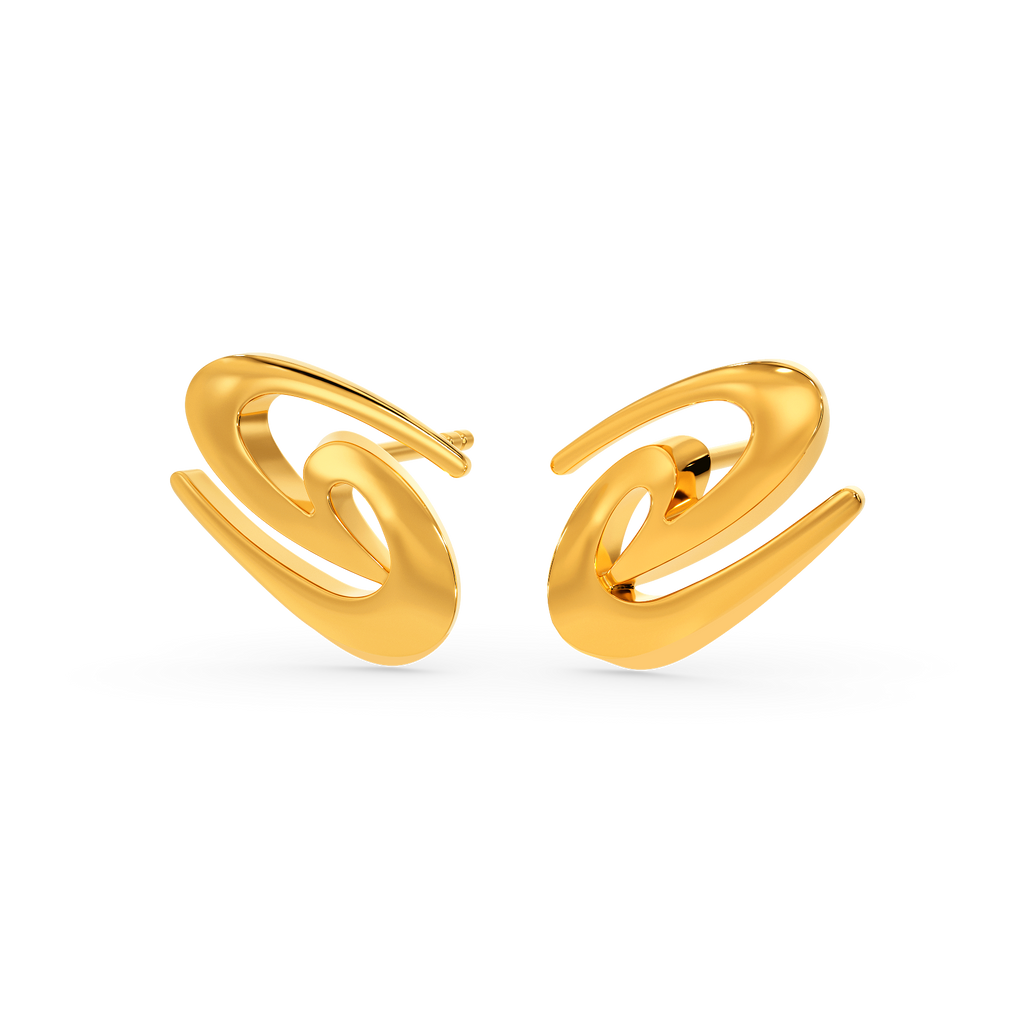 Grunge Resurgence Gold Earrings
