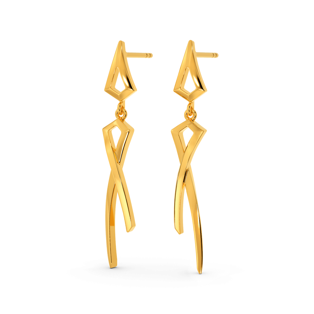 Punk It Up Gold Earrings