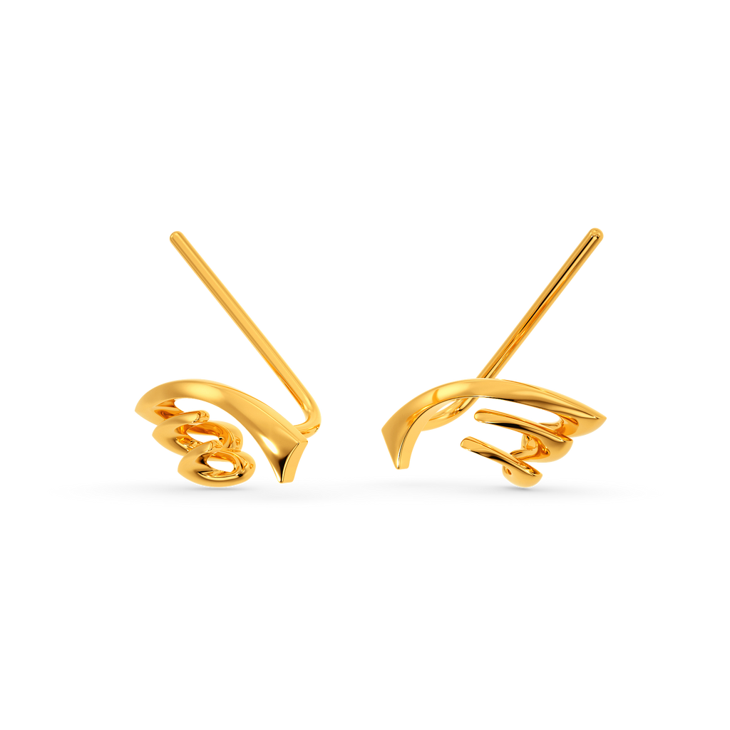 Grunge Showdown Gold Earrings