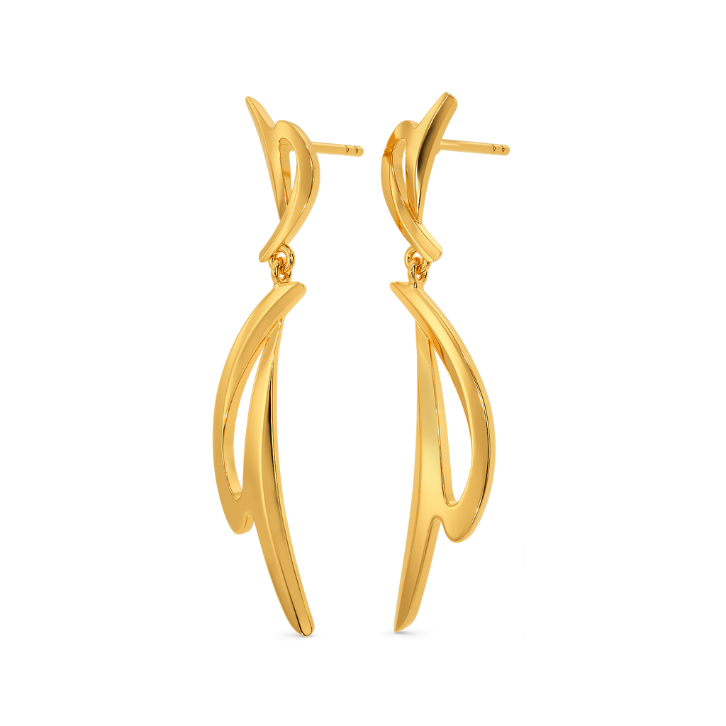 Neo Grunge Gold Earrings
