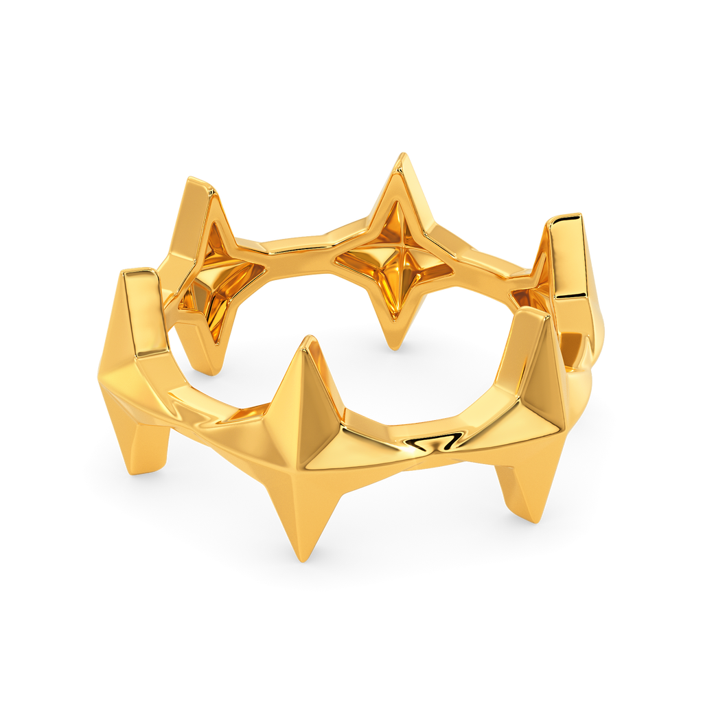 Midnight Enigma Gold Rings alternate view 2