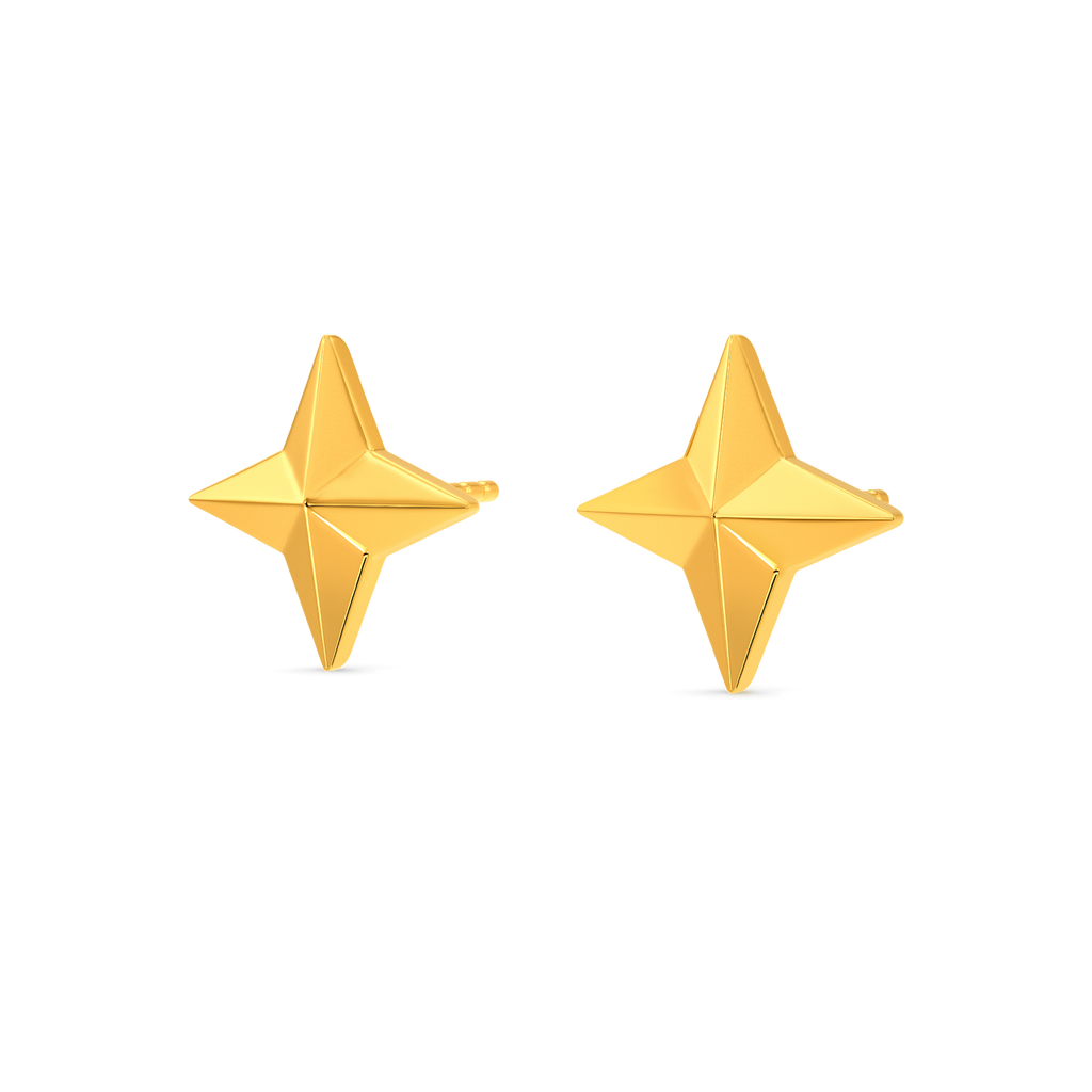 Midnight Enigma Gold Earrings