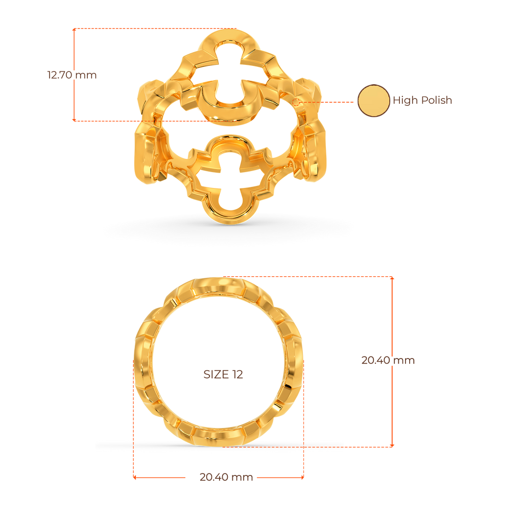 Veiled Vogue Gold Rings image