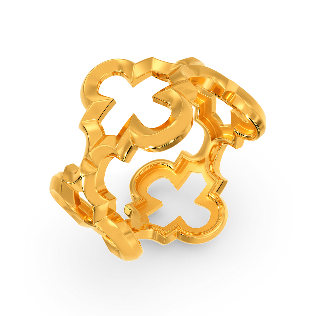 Veiled Vogue Gold Rings