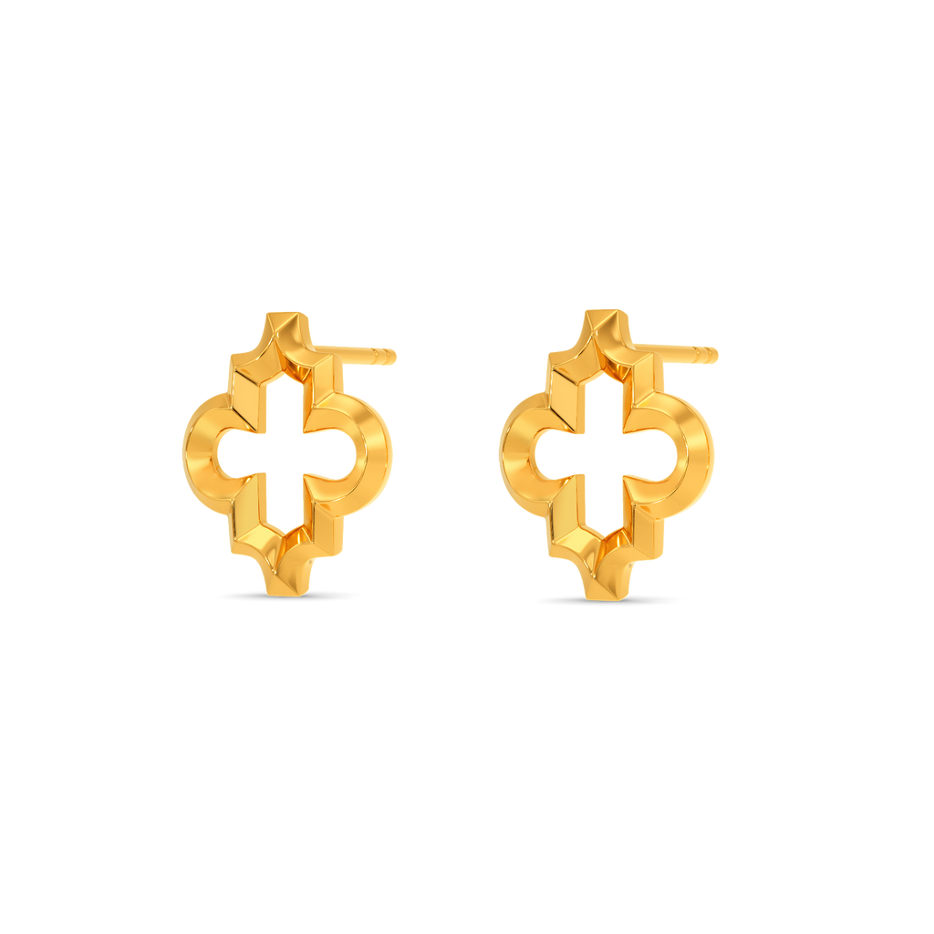 Veiled Vogue Gold Earrings