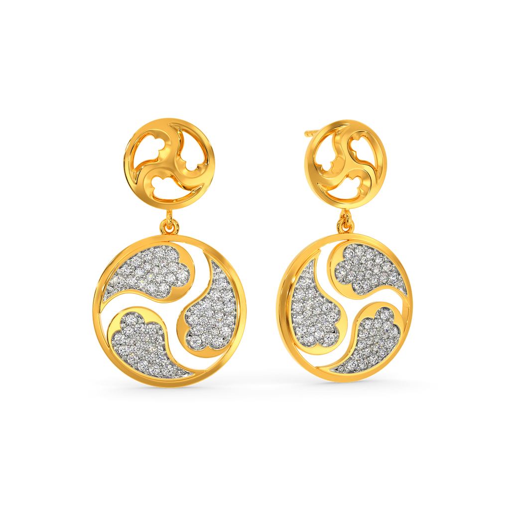 Smudged N Smokey Diamond Earrings