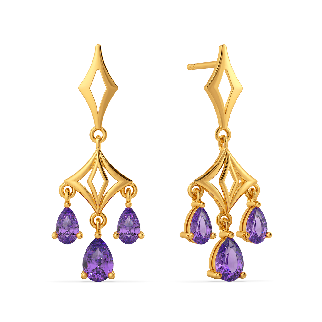 Crimson Glow Gemstone Earrings