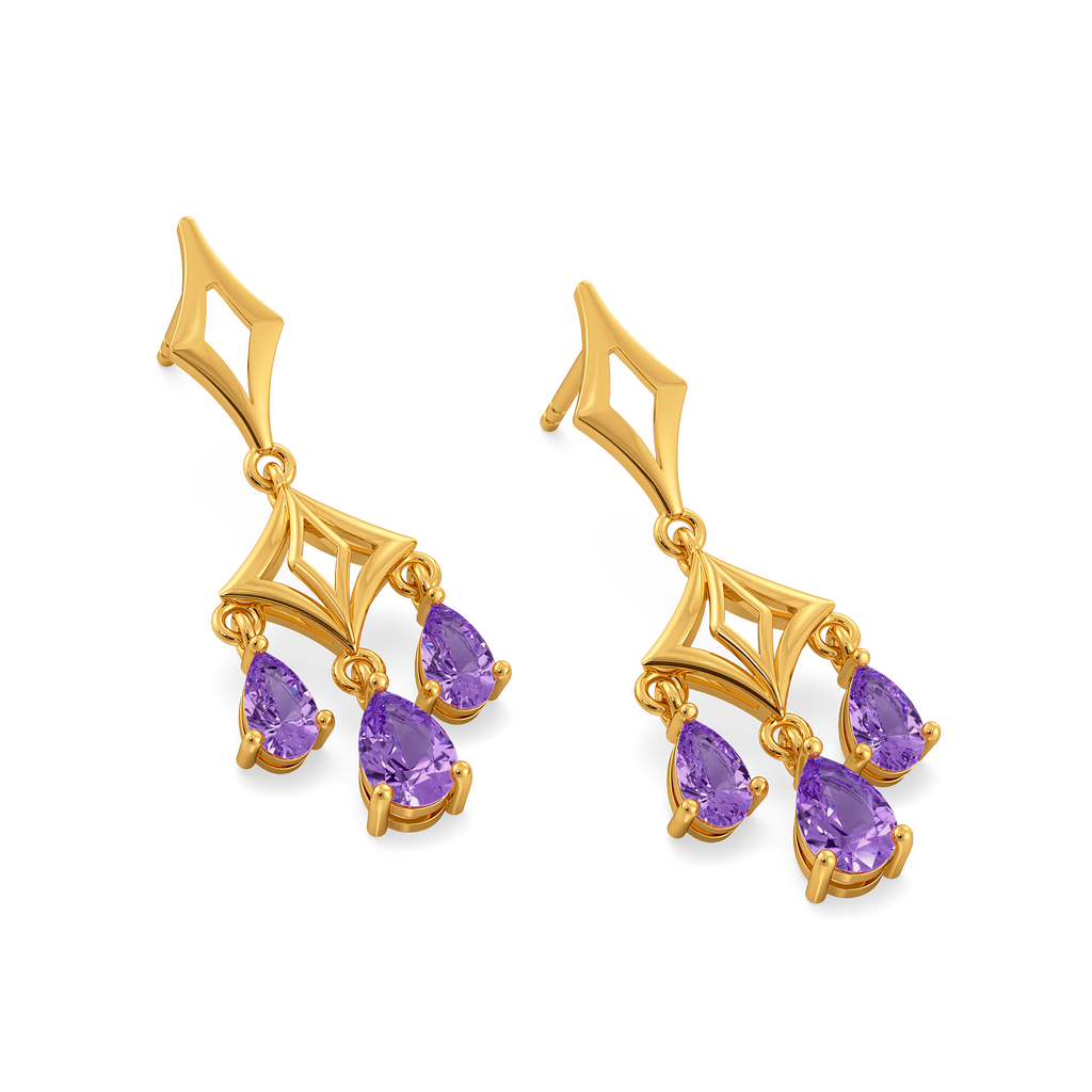 Crimson Glow Gemstone Earrings