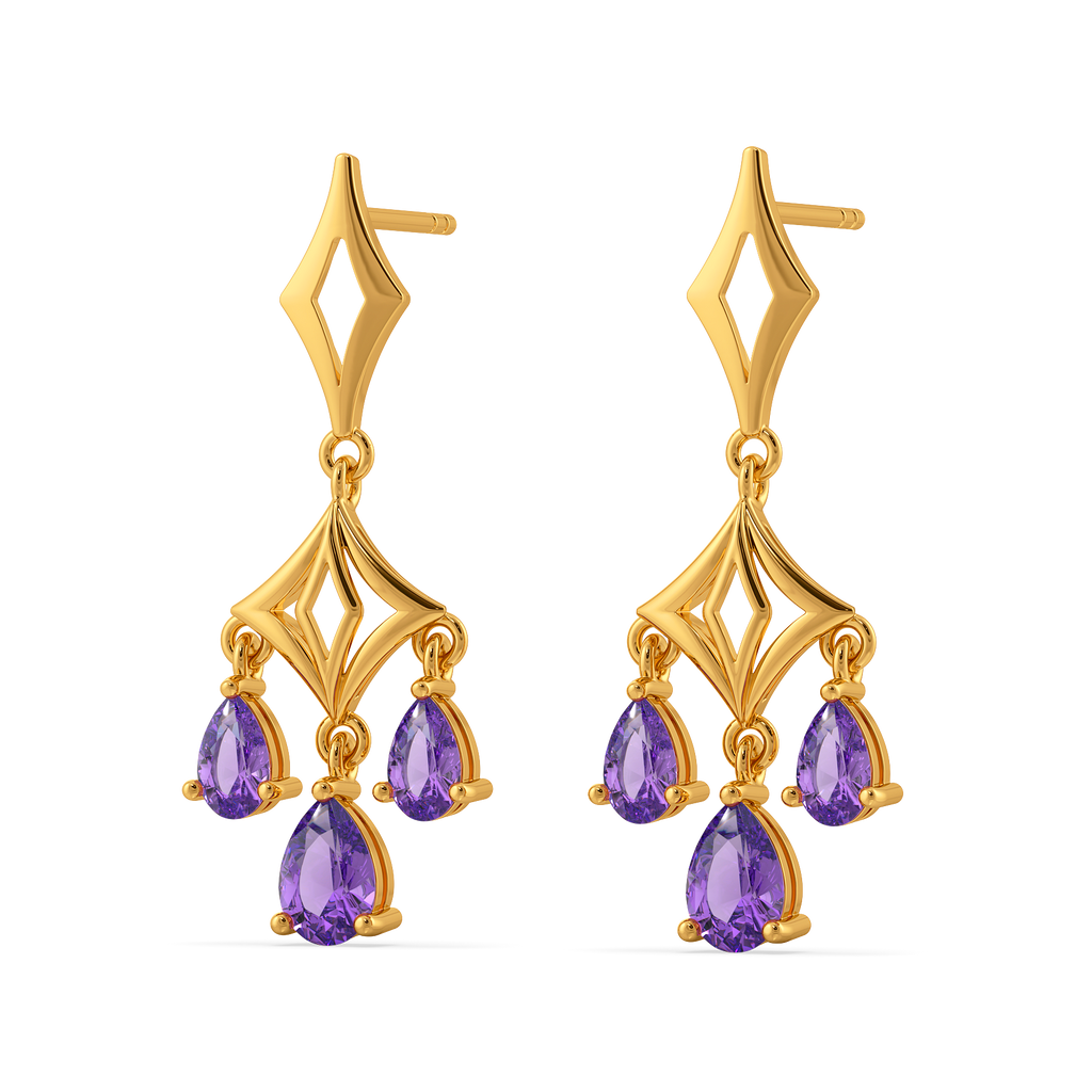 Crimson Glow Gemstone Earrings