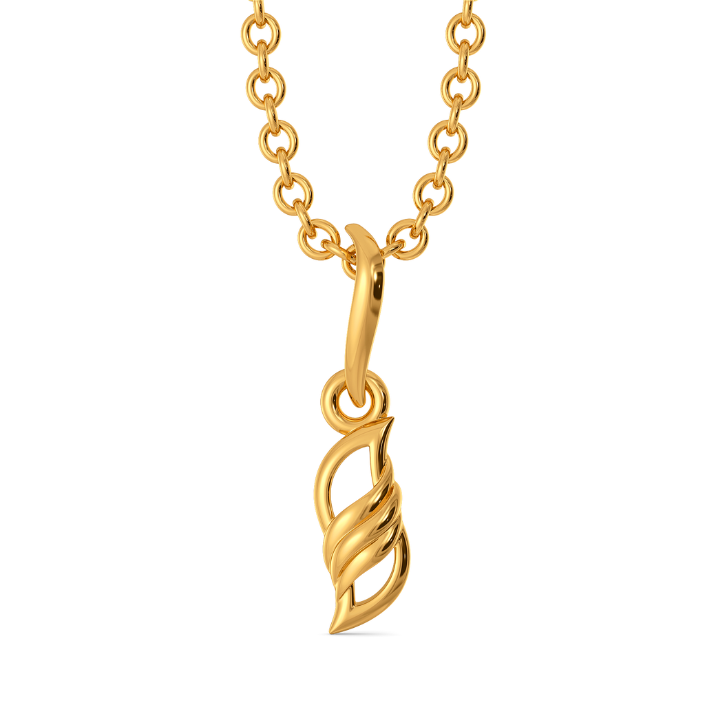 Leafy Glow Gold Pendants