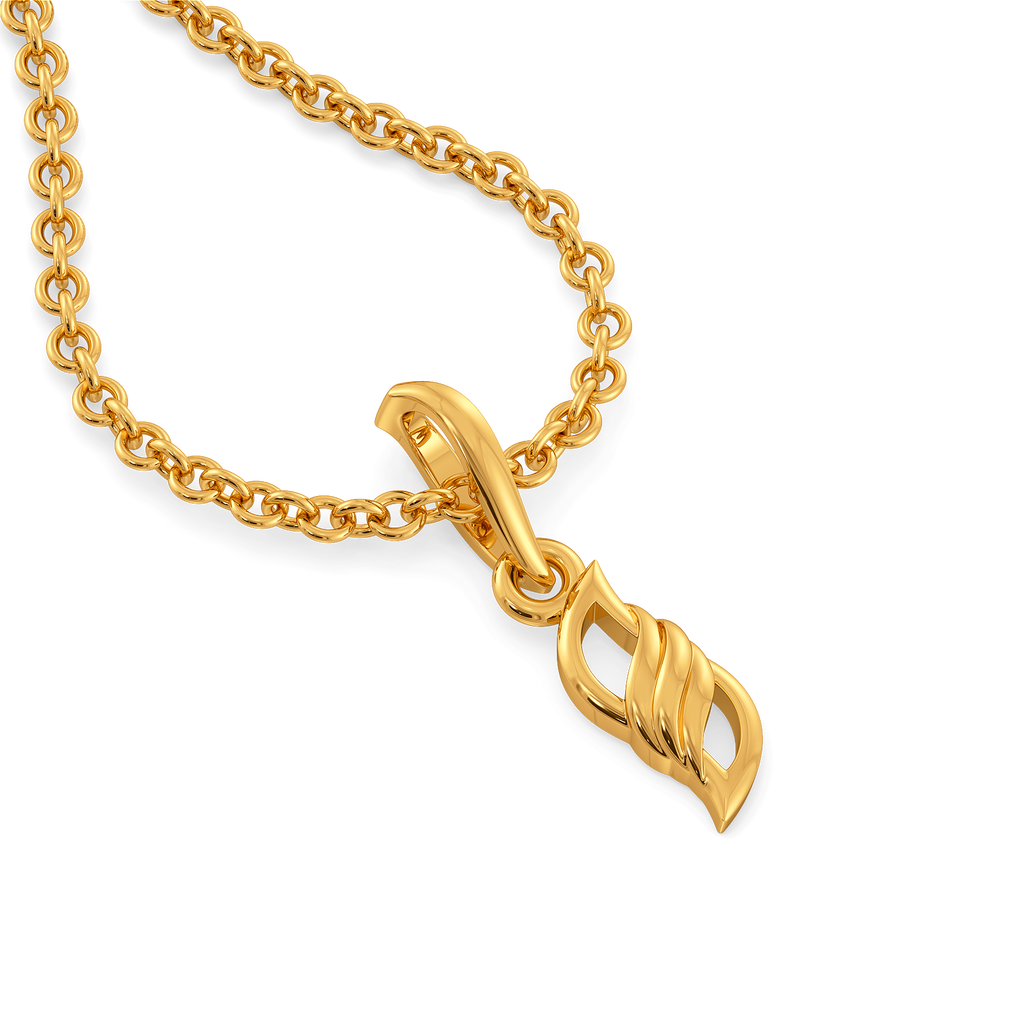 Leafy Glow Gold Pendants