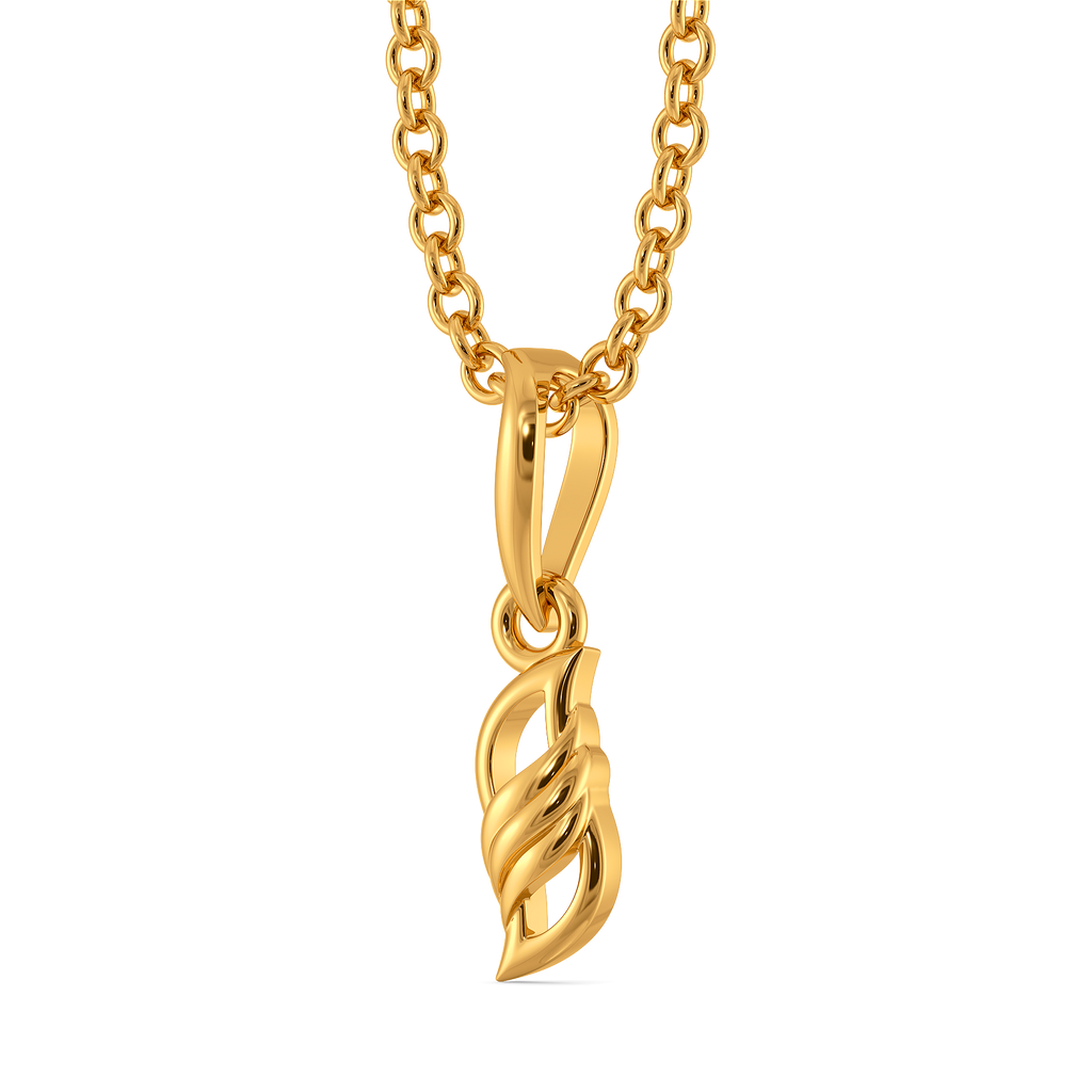 Leafy Glow Gold Pendants