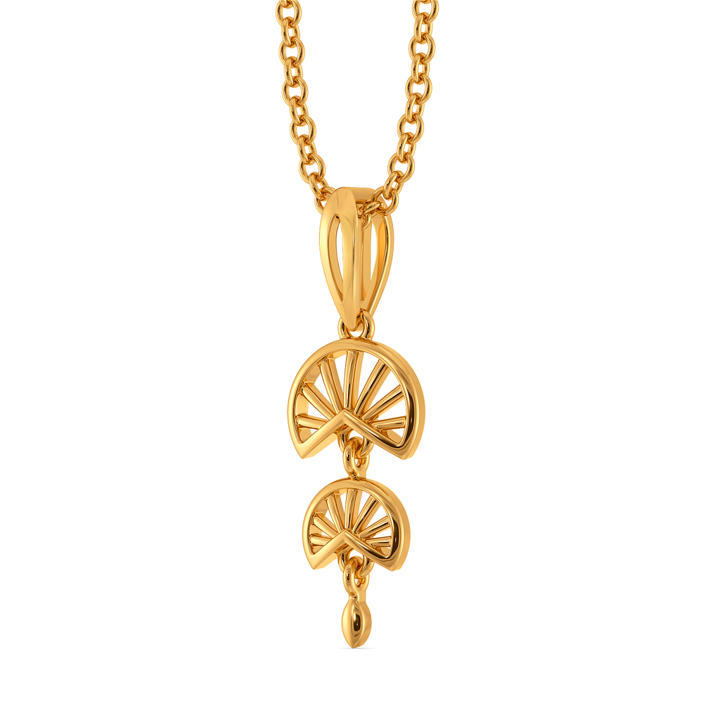 Sunwheel Leaf Dance Gold Pendants