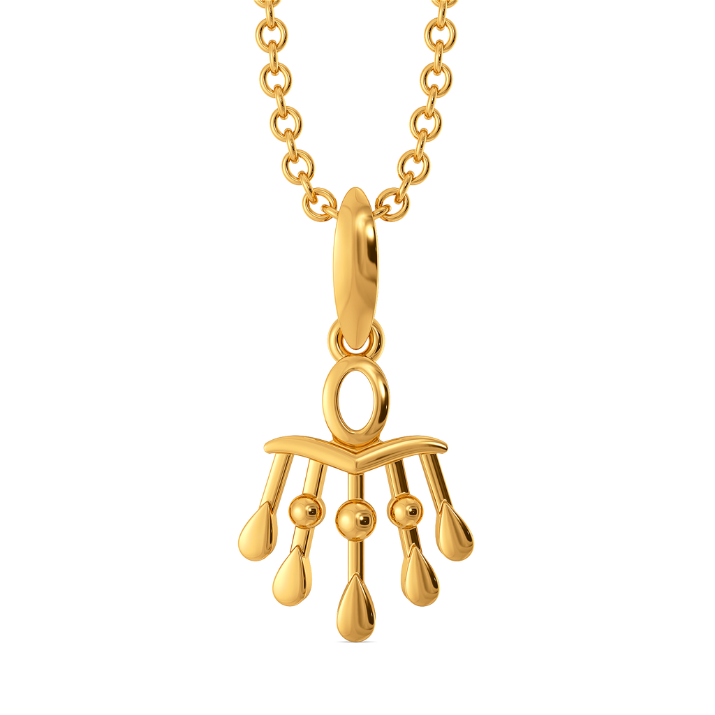 Fringe Flow Gold Pendants