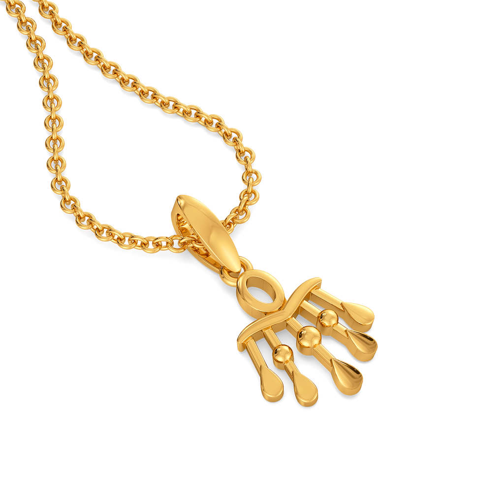 Fringe Flow Gold Pendants