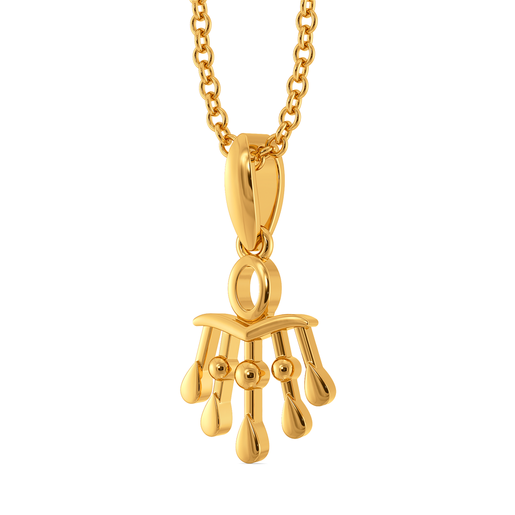 Fringe Flow Gold Pendants