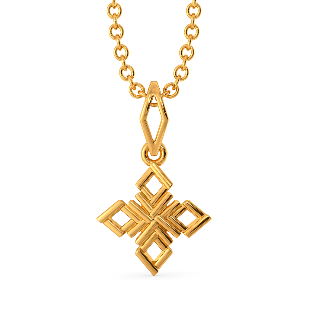 Rhombus Radiance Gold Pendants