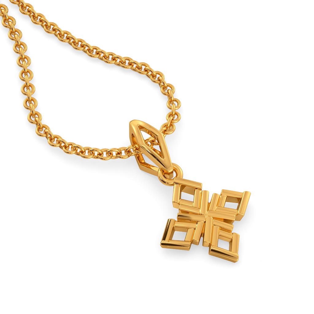 Rhombus Radiance Gold Pendants