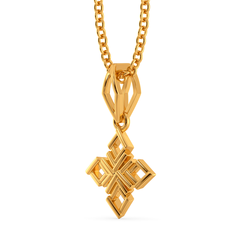 Rhombus Radiance Gold Pendants
