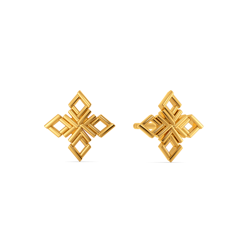 Rhombus Radiance Gold Earrings