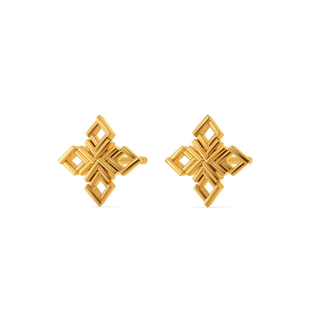 Rhombus Radiance Gold Earrings