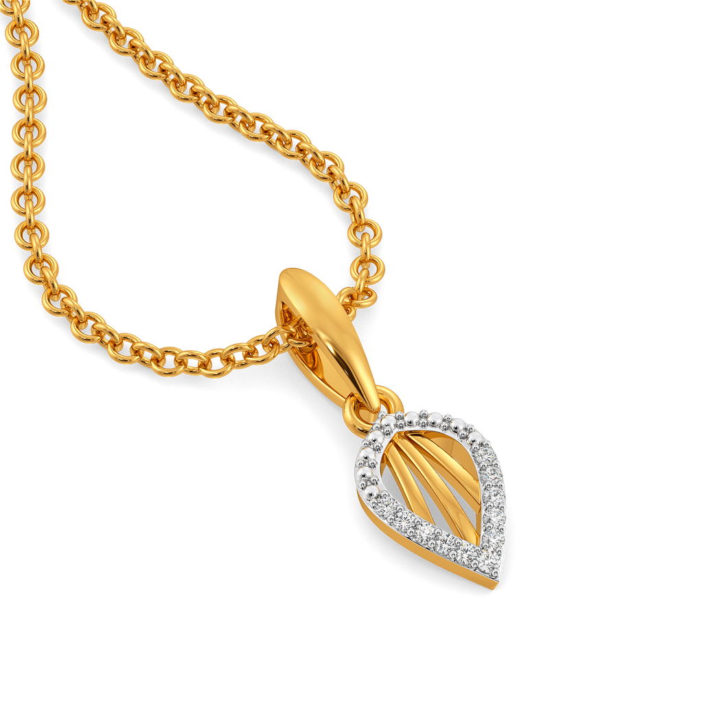 Leaf Lattice  Diamond Pendants
