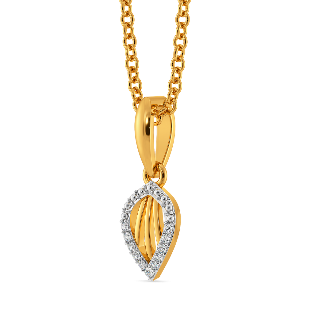 Leaf Lattice  Diamond Pendants