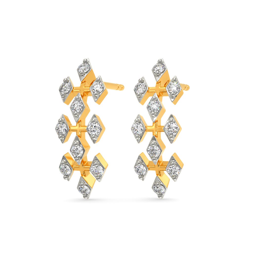 Mesh Majesty Diamond Earrings