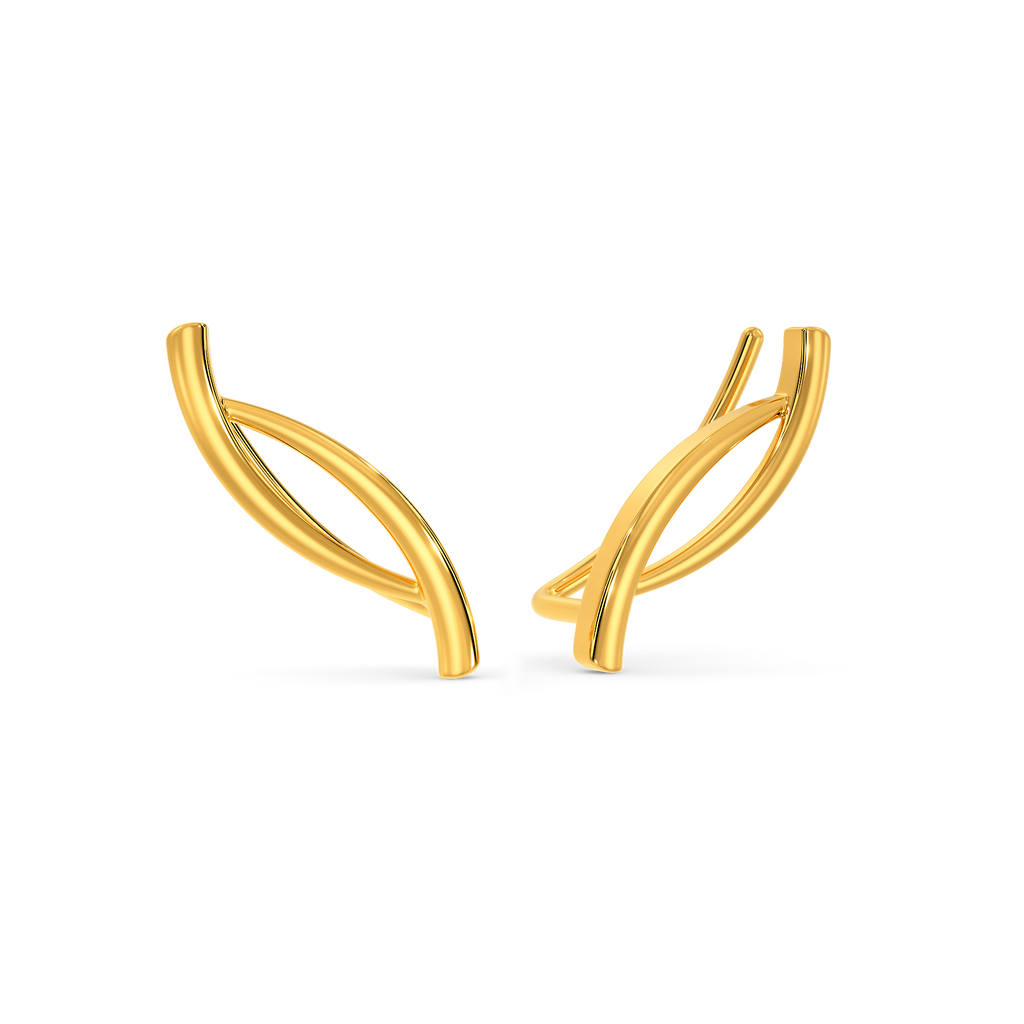 Binge on Beige Gold Earrings