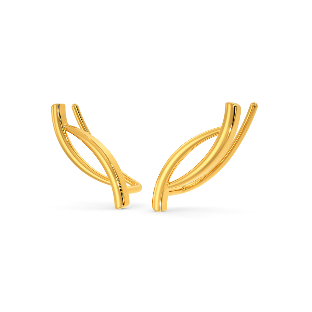 Binge on Beige Gold Earrings