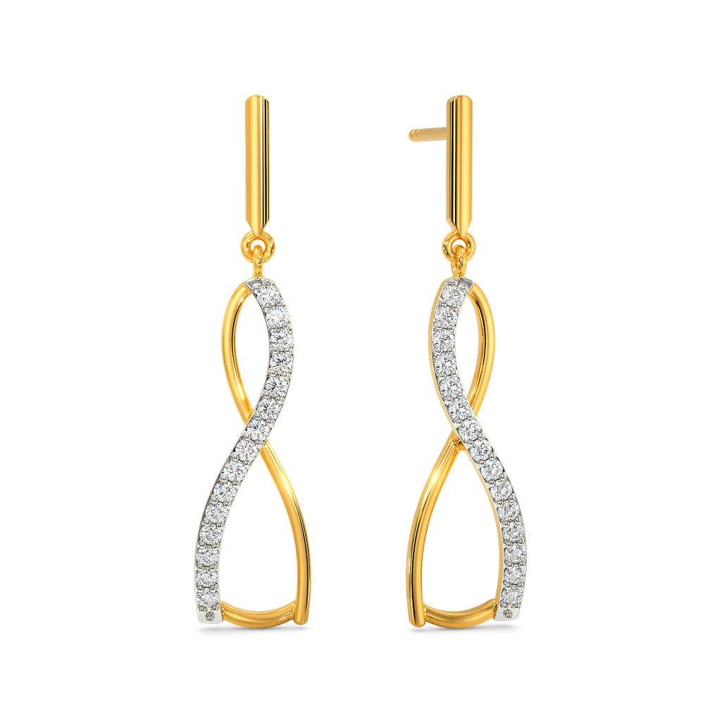 Shades of Beige Diamond Earrings
