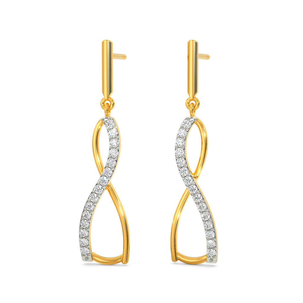 Shades of Beige Diamond Earrings