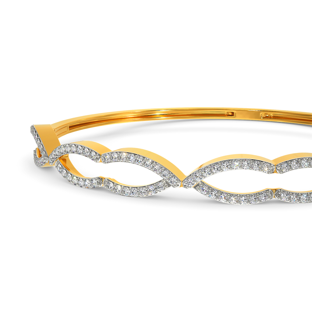 Shades of Beige Diamond Bangles