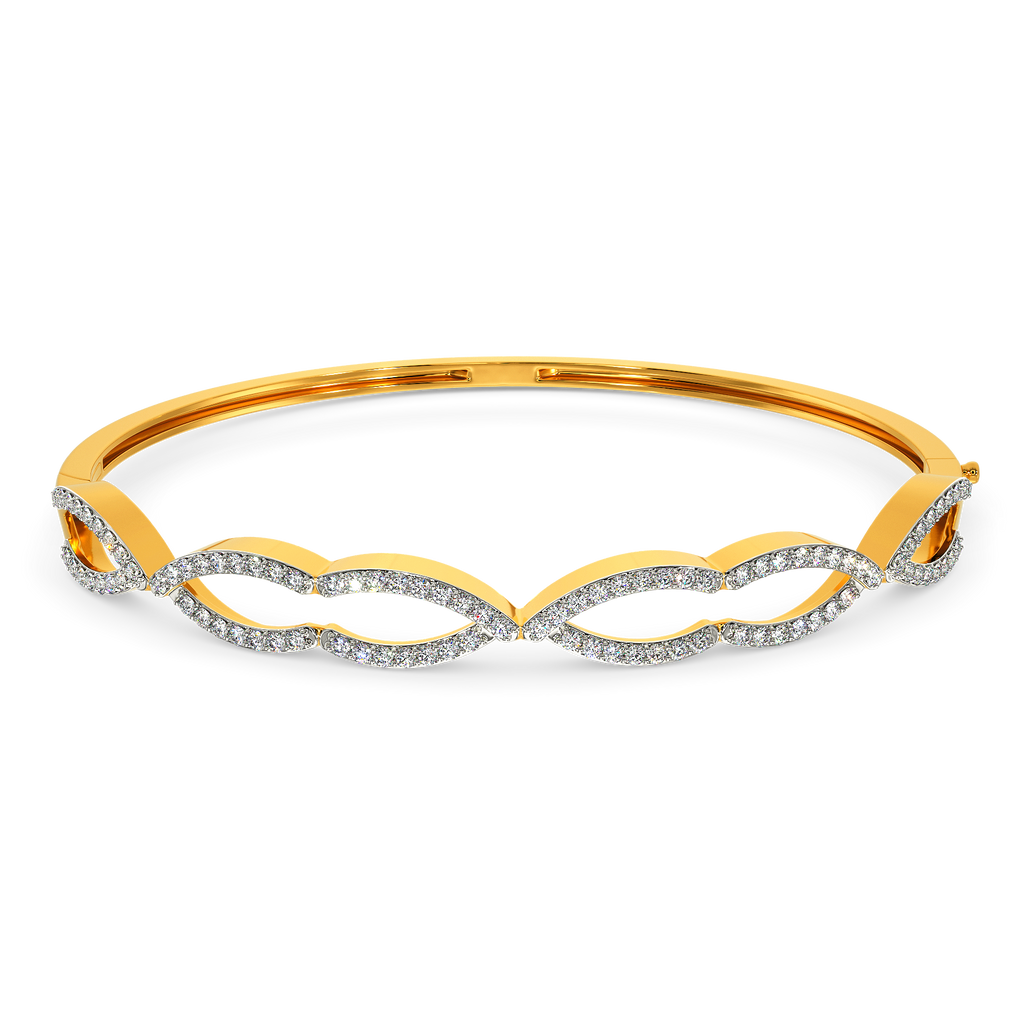 Shades of Beige Diamond Bangles