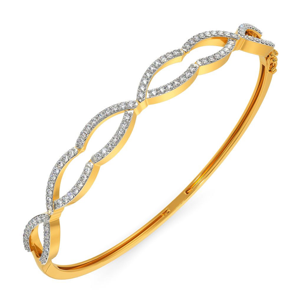 Shades of Beige Diamond Bangles