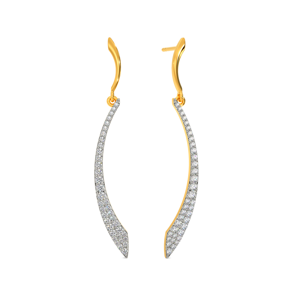 Tune in to Beige Diamond Earrings