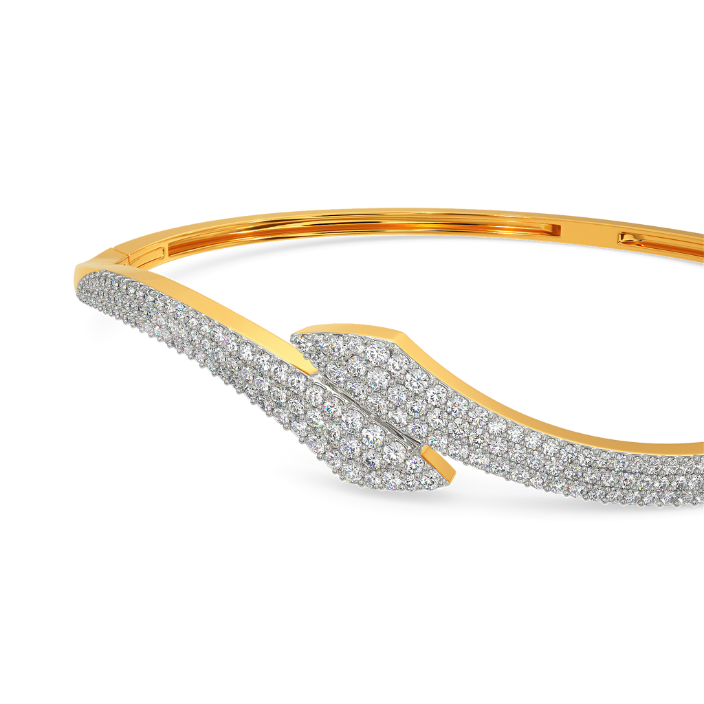 Tune in to Beige Diamond Bangles