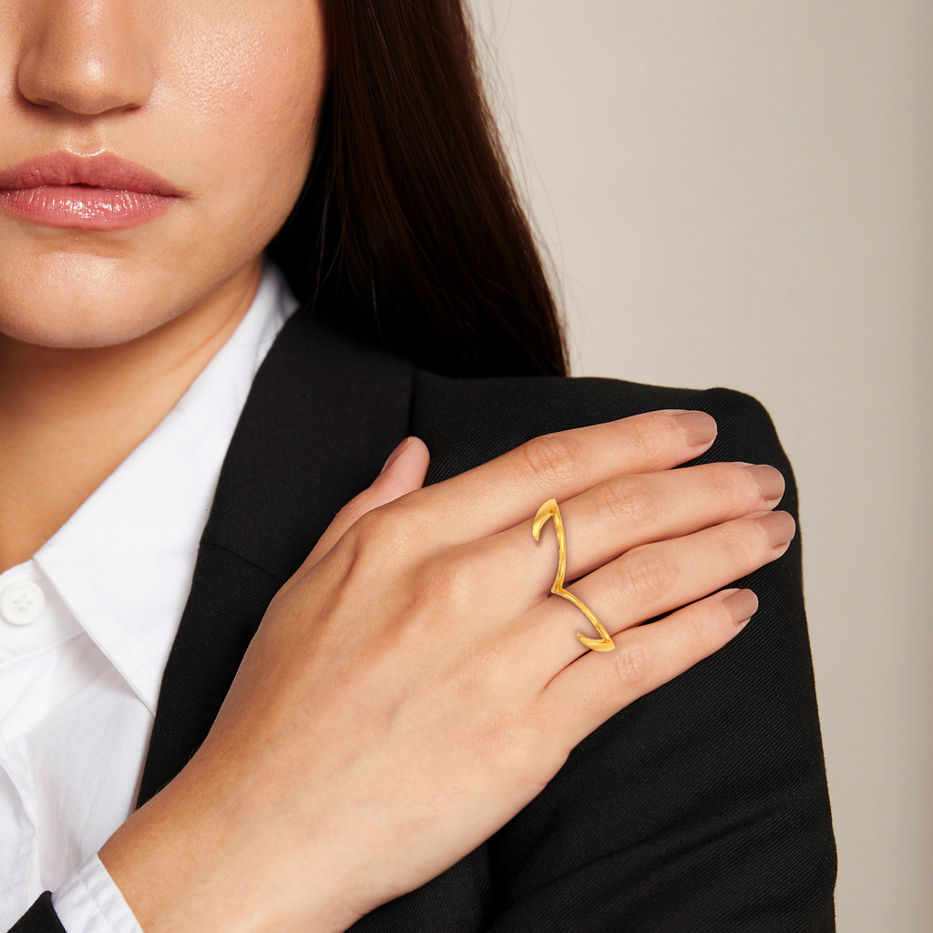 In a Beige Mood Gold Rings alternate view 1
