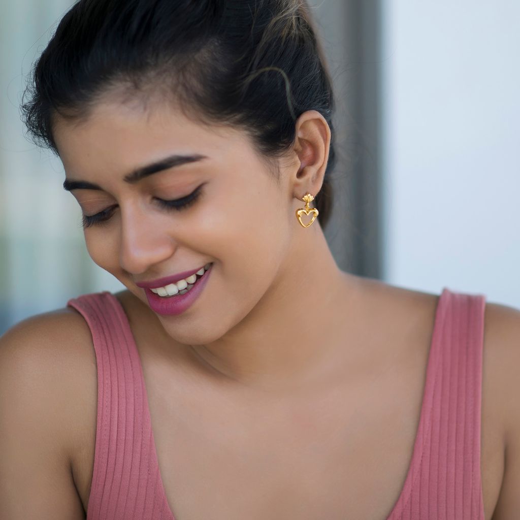 Love Palm Gold Earrings