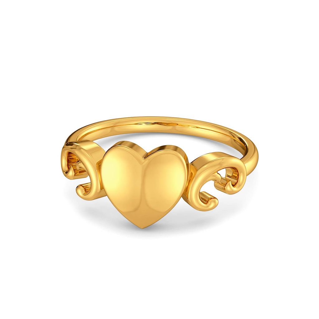 Scroll of Hearts Gold Rings alternate view 3