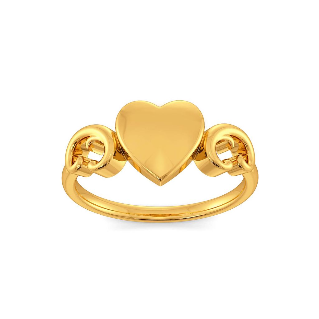Scroll of Hearts Gold Rings image
