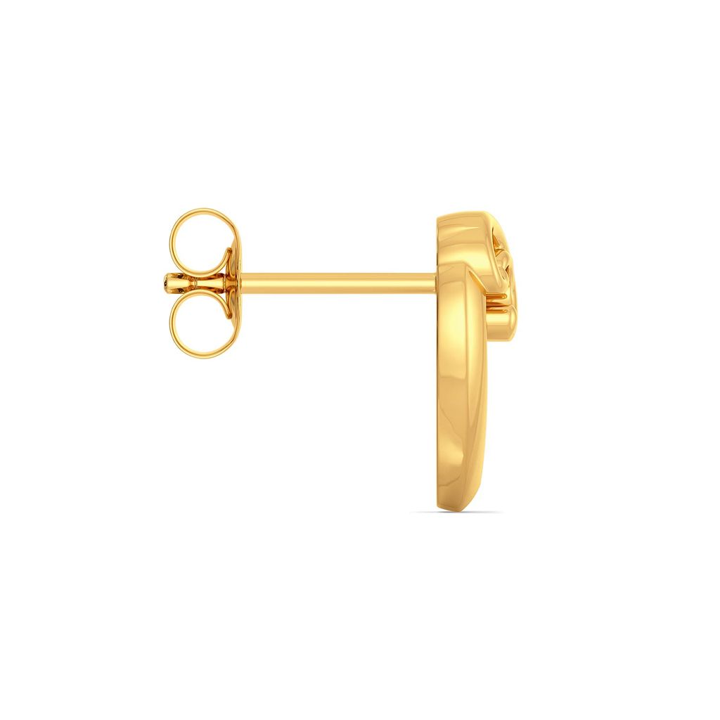 Scroll of Hearts Gold Earrings