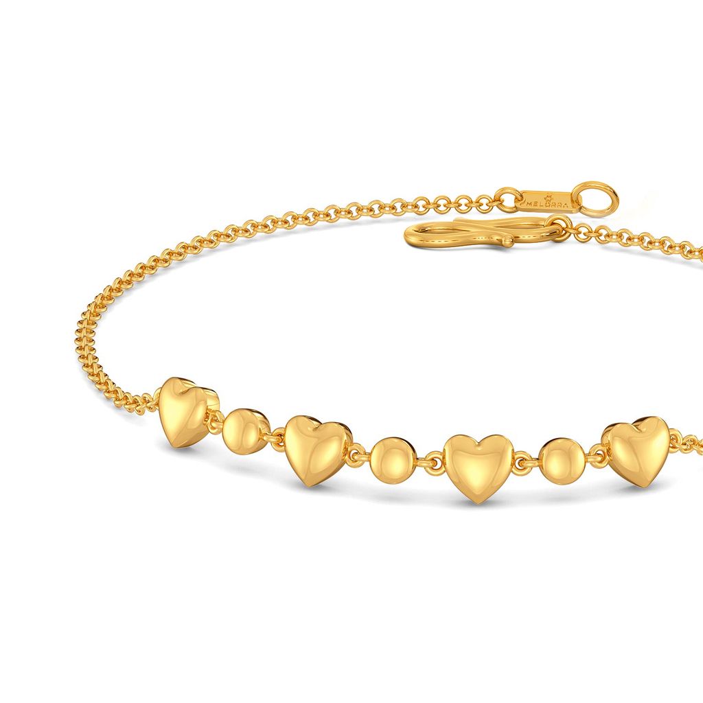 Disco Hearts Gold Bracelets