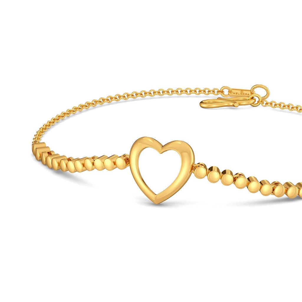 Dancing Hearts Gold Bracelets