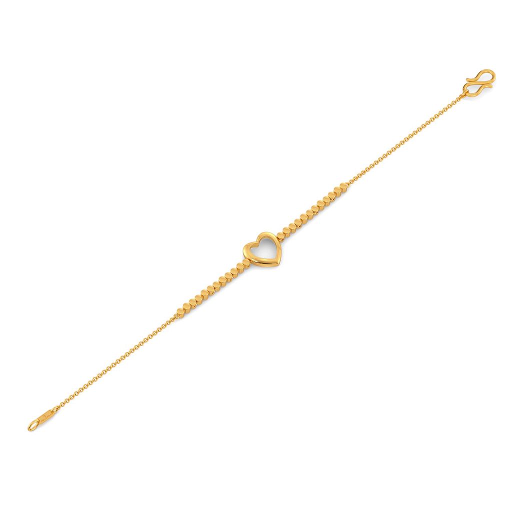 Dancing Hearts Gold Bracelets